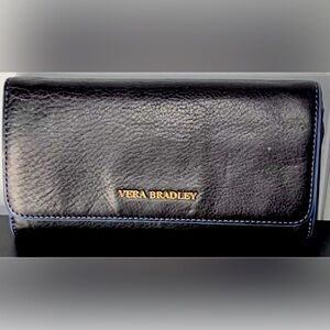 vera bradley wallet black leather purse navy blue wallet: Vera Day Gift mother